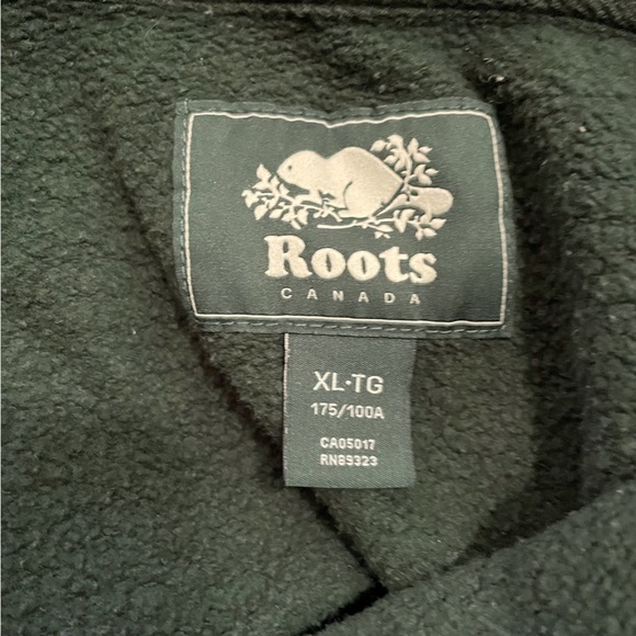 Roots Forest Green 1/4 Zip Cabin Pullover Sweater Sweatshirt Extra Large - Picture 6 of 7